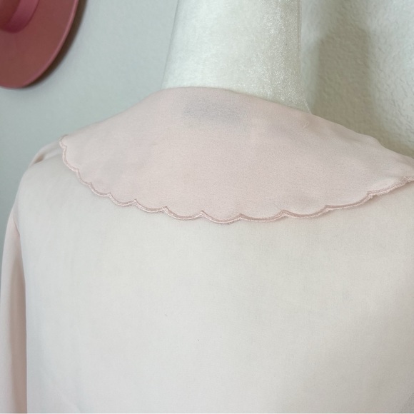 Vintage Etienne NWT Dead stock Pink Floral Embellished Top S - Picture 8 of 9